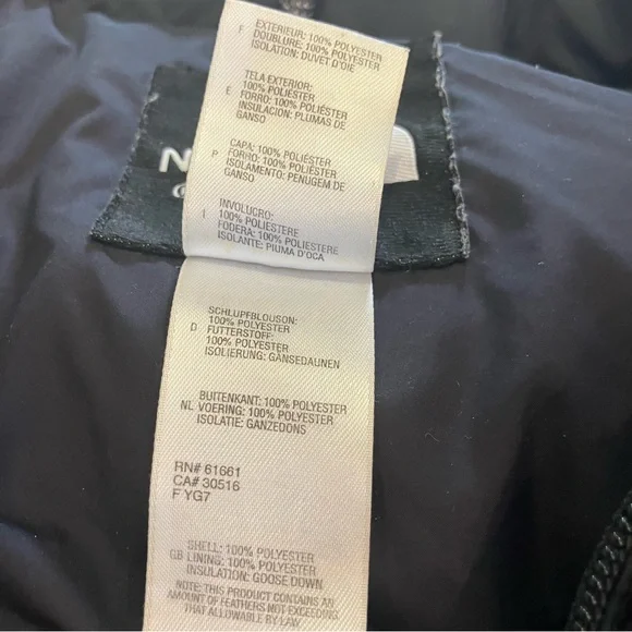The North Face Vest Black 600 Goose Down Insulated Puffer Outdoors Boys XL - Picture 16 of 16